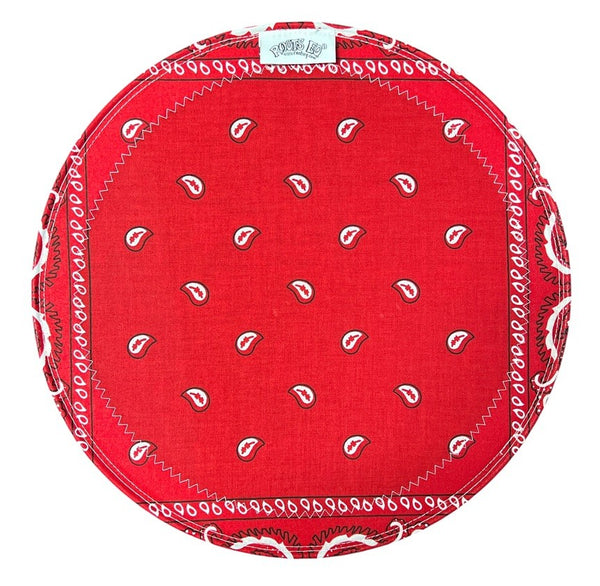 Roots 12" Solid Red Bandana